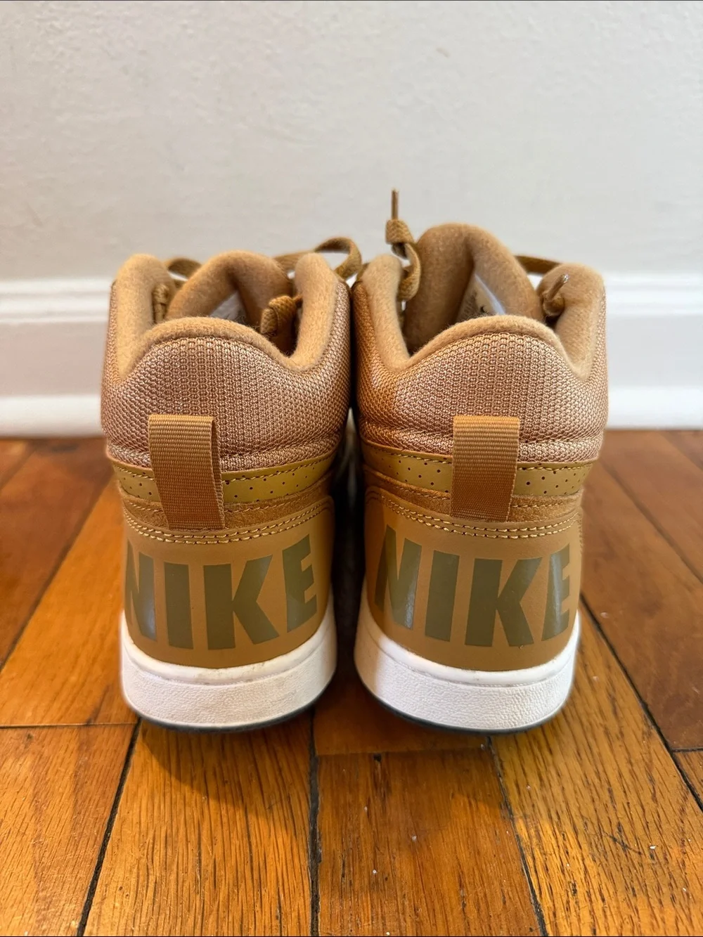 Nike Wheat/Brown 7 Y High-Top Sneakers